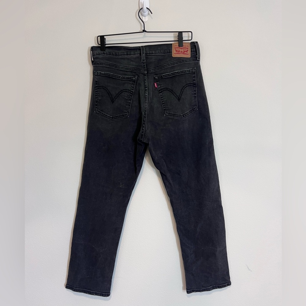 Levi's High Rise Black Distressed Jeans - Picture 2 of 5
